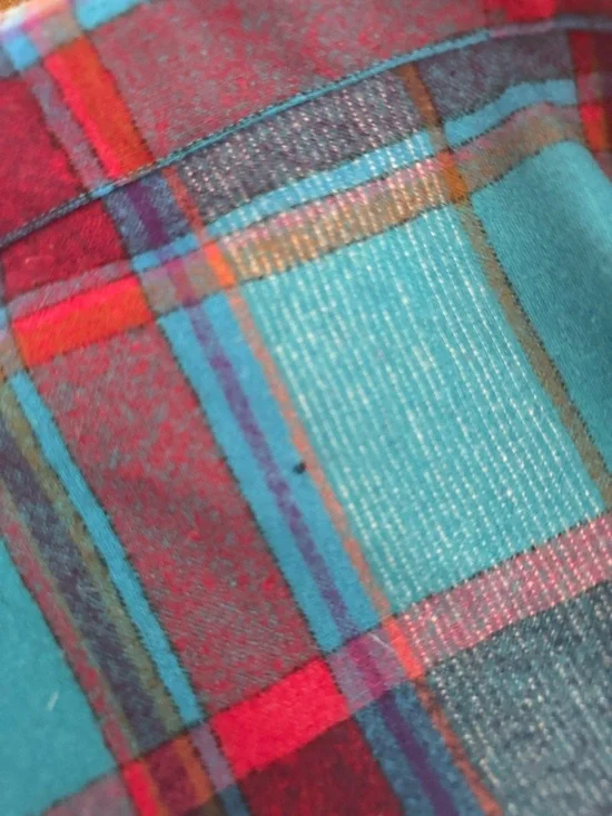 Vintage Pendleton 100% Wool Ombre Shadow Plaid Flannel Board Lodge Shirt Large - Picture 8 of 9